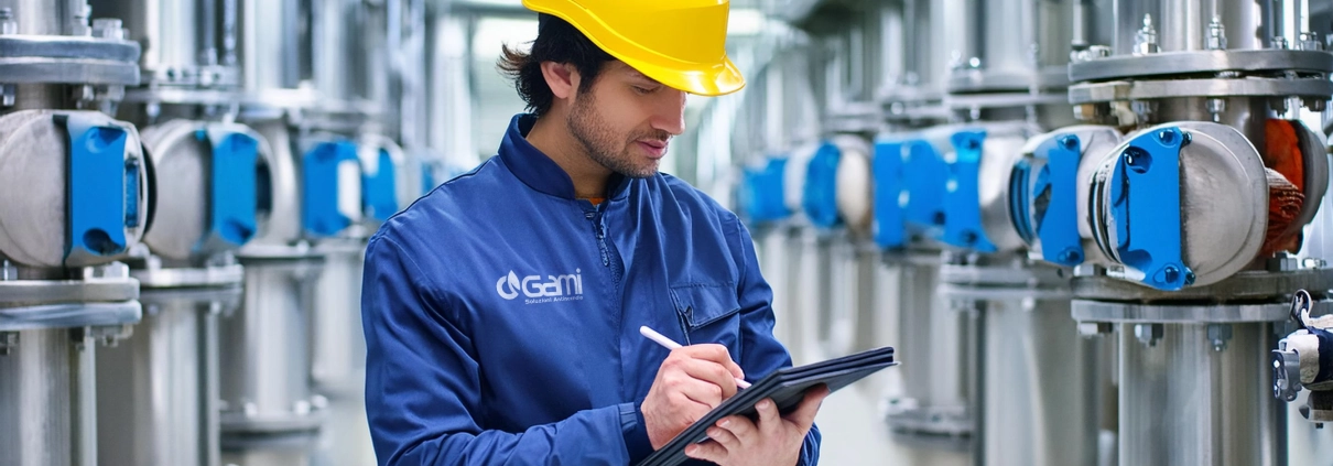 CPI - Antincendio - GAMI Tecnico Gami fa un sopralluogo all'interno di un'azienda cliente.