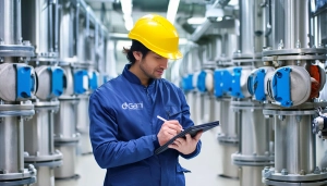 Tecnico Gami fa un sopralluogo all'interno di un'azienda cliente.