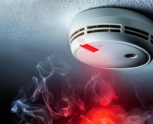 Rivelatore di fumo e gas usato nei sistemi rivelazione antincendio.