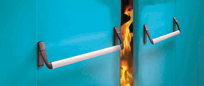 Cartello Porta Tagliafuoco Tieni Chiusa - Vsafety 18017 AF-G 100x100 Mm In Plastica Glow In Dark Blu - Conforme EN ISO 7010
