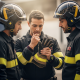Vigili del fuoco esaminano un guanto-DPI pompieri-Pericolo PFAS