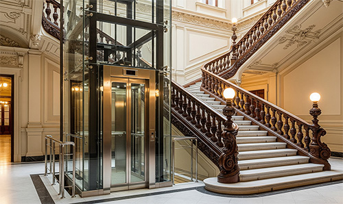 Ascensore in palazzo storico. Antincendio.