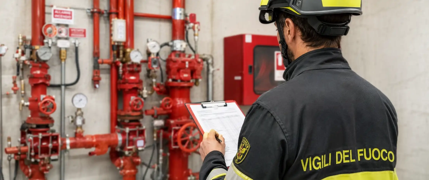 Controlli antincendio 2026 Vigile del fuoco fa controlli antincendio